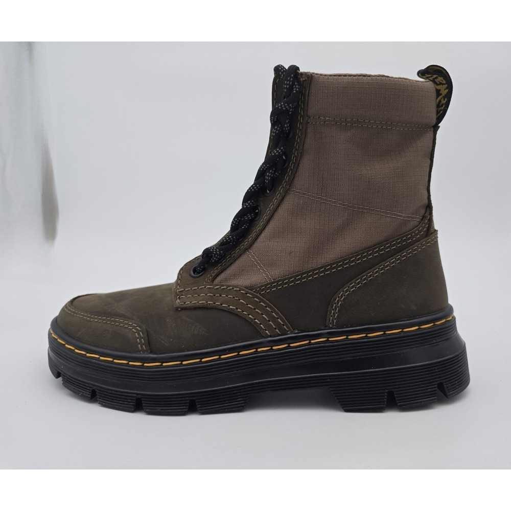 Dr. Martens Combs Jungle Zip Boots Ladies Size 7 Tactical Dark Khaki Lace-Up NEW - Picture 6 of 16
